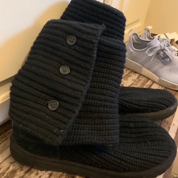 Black UGG Knit Boots - Picture 2 of 2
